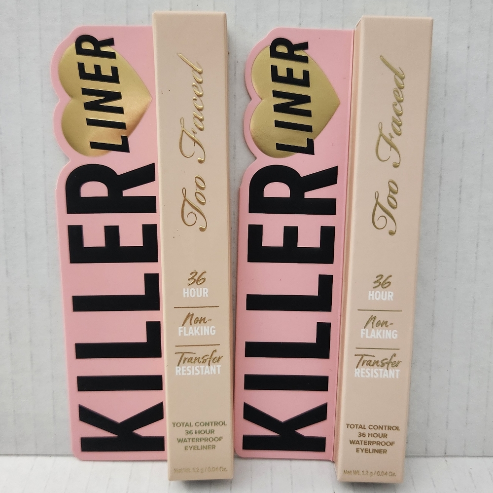 Too Faced Killer Liner 36 Hour Waterproof Gel Eyeliner Killer Cashmere set 2